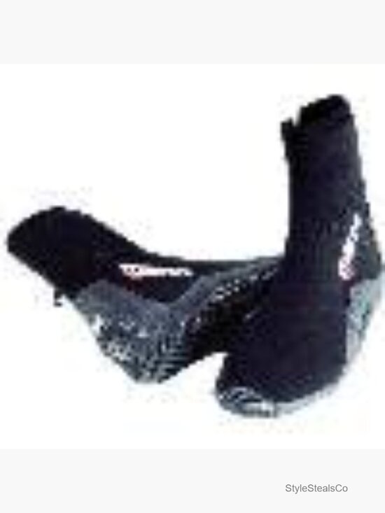 Mens Womens 5mm Neoprene Scuba Diving Boots Side Zip Wide Toe